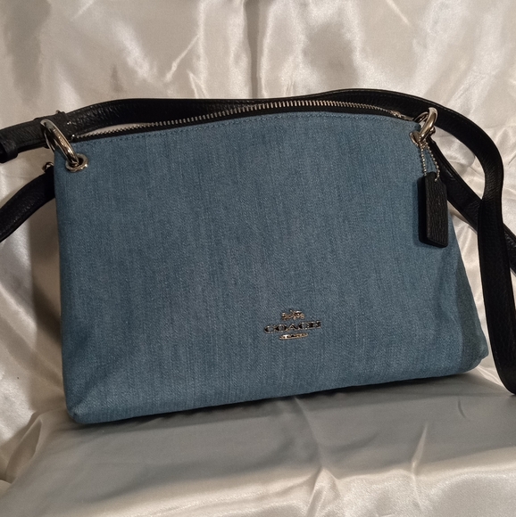 Coach Handbags - Coach Light Blue and darker blue 🩵 🔵 Denim 3 compartment crossbody bag